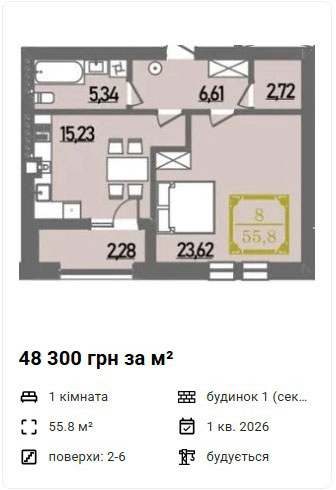 ЖК БРЮГГЕ - Квартири в Рівне Новий двір 1 кімнатні